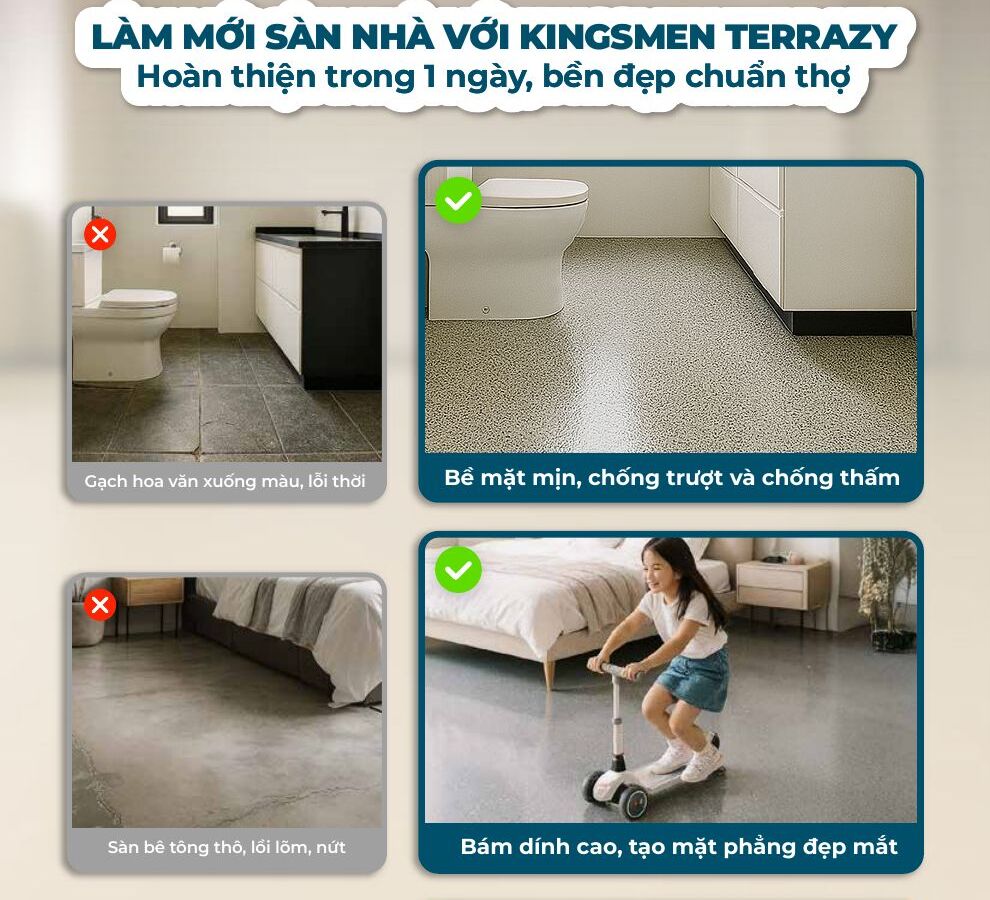 Case study cải tạo sàn 1 ngày